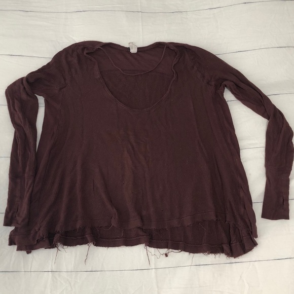 Oversized distressed free people shirt - Picture 1 of 2